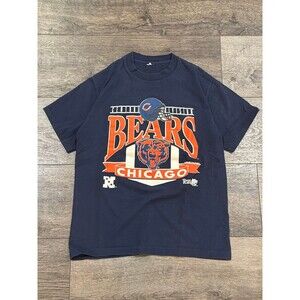 Vintage 1993 Chalk Line Chicago Bears Central Division T-Shirt Men's Small Navy